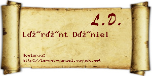 Léránt Dániel névjegykártya