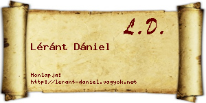 Léránt Dániel névjegykártya